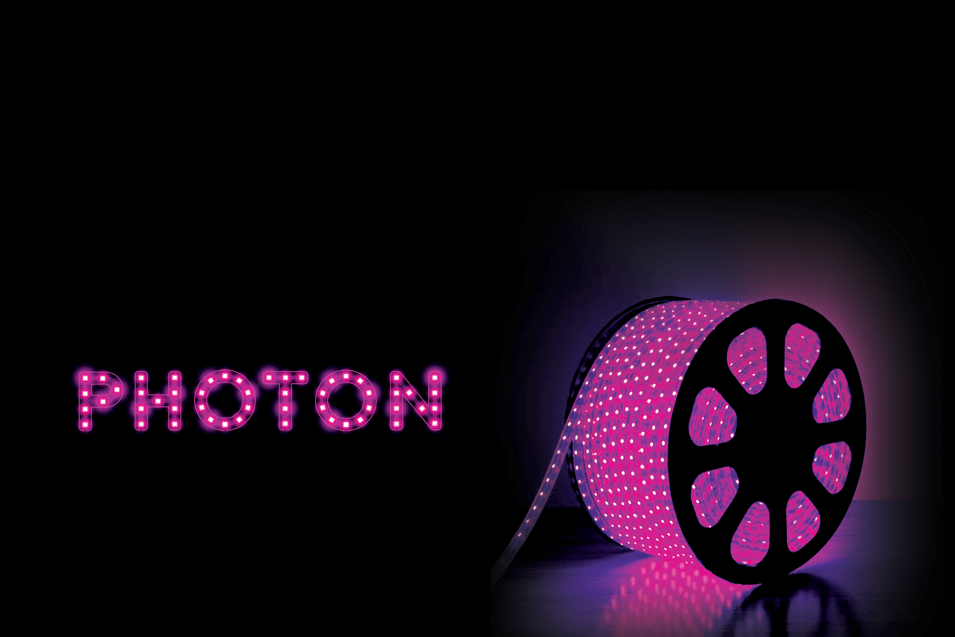 Photon rope light roll in pink colour from Goldmedal.